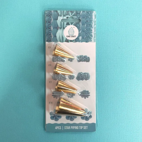 CAKE CRAFT | STAR PIPING TIP SET | 4 PIECE SET