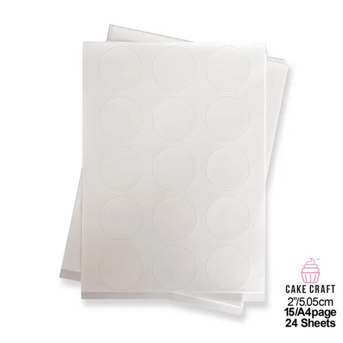 FROSTING SHEETS | 2 INCH/5.05CM ROUND | 24 SHEETS